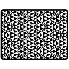 Geometric-tile-background Two Sides Fleece Blanket (large)