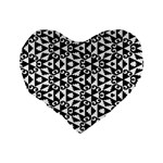 Geometric-tile-background Standard 16  Premium Flano Heart Shape Cushions Back