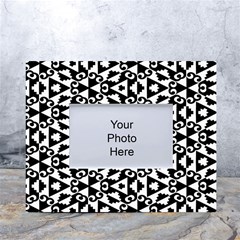 Geometric-tile-background White Tabletop Photo Frame 4 x6 