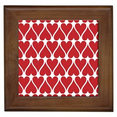 Hearts-pattern-seamless-red-love Framed Tile by Semog4