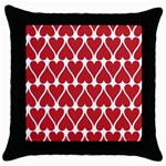 Hearts-pattern-seamless-red-love Throw Pillow Case (Black) Front