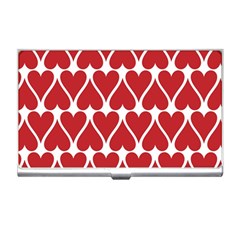 Hearts-pattern-seamless-red-love Business Card Holder by Semog4