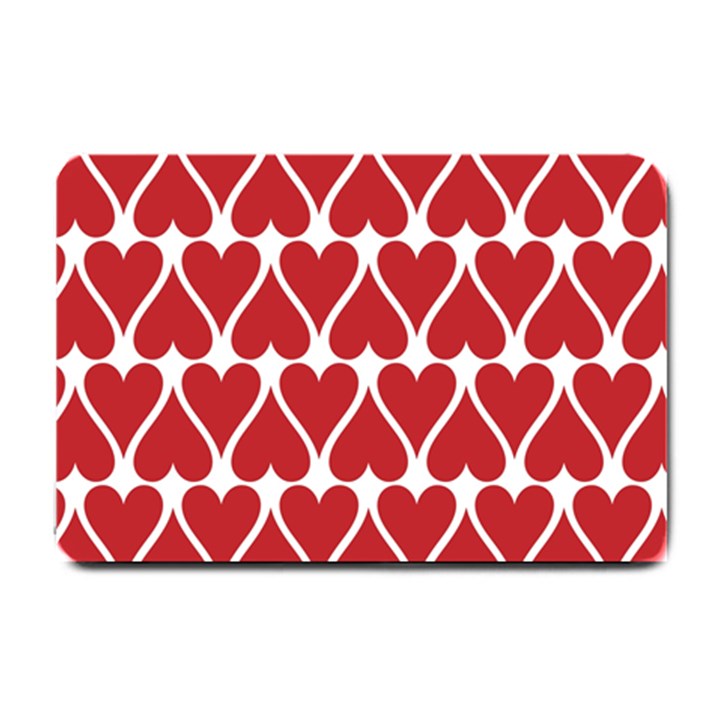 Hearts-pattern-seamless-red-love Small Doormat