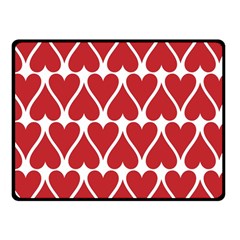 Hearts-pattern-seamless-red-love Fleece Blanket (small) by Semog4