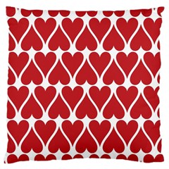 Hearts-pattern-seamless-red-love Large Cushion Case (one Side) by Semog4