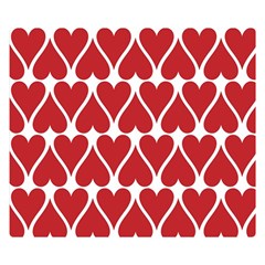 Hearts-pattern-seamless-red-love Two Sides Premium Plush Fleece Blanket (small)