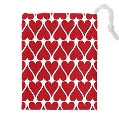 Hearts-pattern-seamless-red-love Drawstring Pouch (4xl) by Semog4