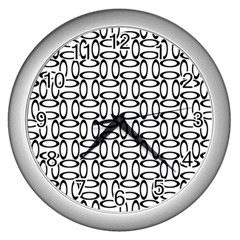 Ellipse-pattern-ellipse-dot-pattern Wall Clock (silver) by Semog4