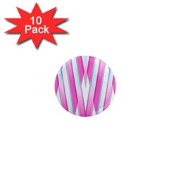 Geometric-3d-design-pattern-pink 1  Mini Magnet (10 pack) 