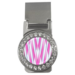 Geometric-3d-design-pattern-pink Money Clips (CZ) 