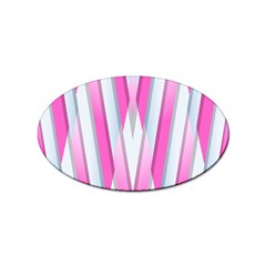 Geometric-3d-design-pattern-pink Sticker (Oval)