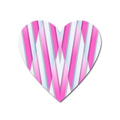 Geometric-3d-design-pattern-pink Heart Magnet