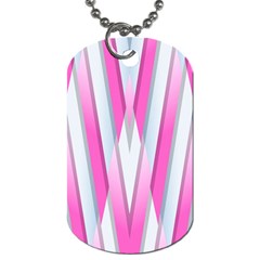 Geometric-3d-design-pattern-pink Dog Tag (one Side) by Semog4