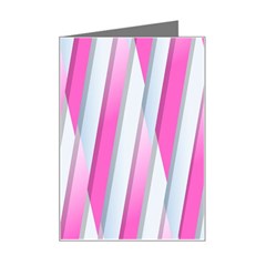 Geometric-3d-design-pattern-pink Mini Greeting Card