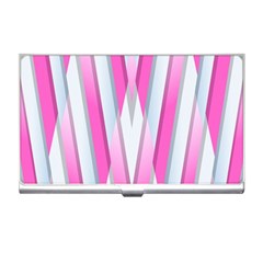 Geometric-3d-design-pattern-pink Business Card Holder