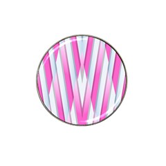 Geometric-3d-design-pattern-pink Hat Clip Ball Marker by Semog4