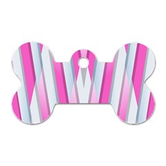 Geometric-3d-design-pattern-pink Dog Tag Bone (Two Sides)