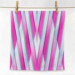 Geometric-3d-design-pattern-pink Face Towel