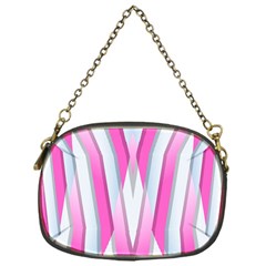 Geometric-3d-design-pattern-pink Chain Purse (One Side)