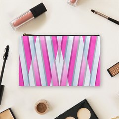 Geometric-3d-design-pattern-pink Cosmetic Bag (Medium)