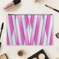 Geometric-3d-design-pattern-pink Cosmetic Bag (Large)