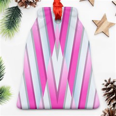 Geometric-3d-design-pattern-pink Bell Ornament (Two Sides)