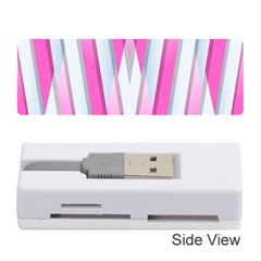 Geometric-3d-design-pattern-pink Memory Card Reader (Stick)