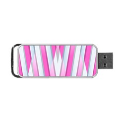 Geometric-3d-design-pattern-pink Portable USB Flash (Two Sides)