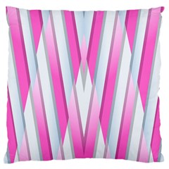 Geometric-3d-design-pattern-pink Large Premium Plush Fleece Cushion Case (one Side)