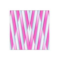 Geometric-3d-design-pattern-pink Satin Bandana Scarf 22  x 22 