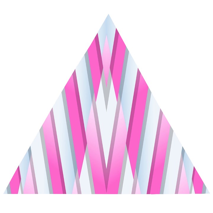 Geometric-3d-design-pattern-pink Wooden Puzzle Triangle