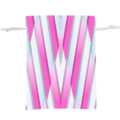 Geometric-3d-design-pattern-pink Lightweight Drawstring Pouch (XL)