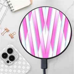 Geometric-3d-design-pattern-pink Wireless Fast Charger(black)