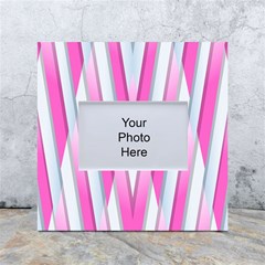 Geometric-3d-design-pattern-pink White Box Photo Frame 4  X 6  by Semog4