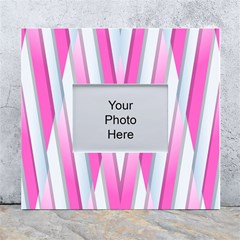 Geometric-3d-design-pattern-pink White Wall Photo Frame 5  X 7  by Semog4