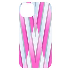 Geometric-3d-design-pattern-pink Iphone 14 Plus Black Uv Print Case