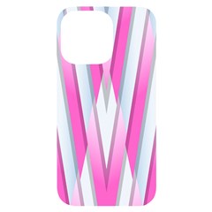 Geometric-3d-design-pattern-pink Iphone 14 Pro Max Black Uv Print Case