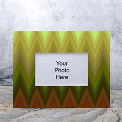 Zig Zag Chevron Classic Pattern White Tabletop Photo Frame 4 x6  by Semog4