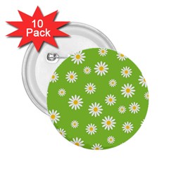 Daisy-flowers-floral-wallpaper 2 25  Buttons (10 Pack)  by Semog4