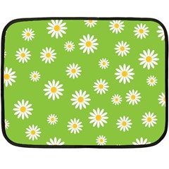 Daisy-flowers-floral-wallpaper Two Sides Fleece Blanket (mini)