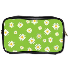 Daisy-flowers-floral-wallpaper Toiletries Bag (two Sides) by Semog4