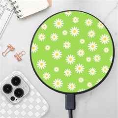 Daisy-flowers-floral-wallpaper Wireless Fast Charger(black) by Semog4