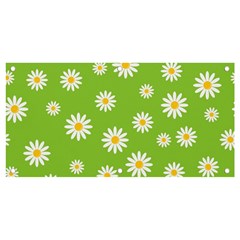 Daisy-flowers-floral-wallpaper Banner And Sign 4  X 2  by Semog4