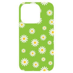 Daisy-flowers-floral-wallpaper Iphone 14 Pro Black Uv Print Case by Semog4