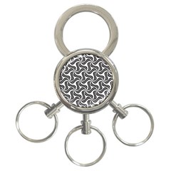 Soft-pattern-repeat-monochrome 3-ring Key Chain by Semog4