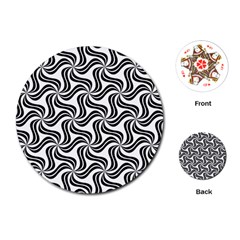 Soft-pattern-repeat-monochrome Playing Cards Single Design (round) by Semog4