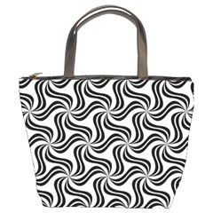 Soft-pattern-repeat-monochrome Bucket Bag by Semog4