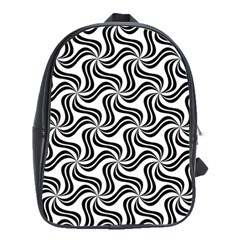 Soft-pattern-repeat-monochrome School Bag (large) by Semog4