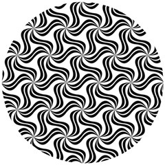 Soft-pattern-repeat-monochrome Wooden Puzzle Round by Semog4