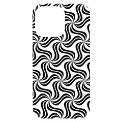 Soft-pattern-repeat-monochrome Iphone 14 Pro Max Black Uv Print Case by Semog4